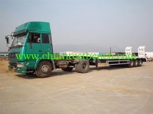 China CNHTC 3 Axle Low bed truck trailer advanced welded Tec supplier